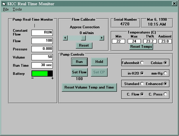 DataTrac Software - Example of using it to monitor a pump in real time