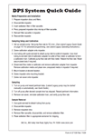 Deployable Particulate System (DPS) Quick Start Guide