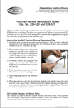 Passive Thermal Desorption Tubes Instructions