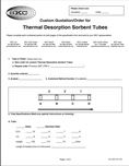 SKC Custom Thermal Desorption Tube Form