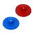 225-3-RB Cassette End Plugs, red and blue set, for use with 25 and 37 mm filter cassettes