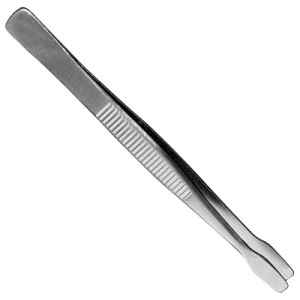225-8371 Forceps with non-serrated flat tips for delicate membranes