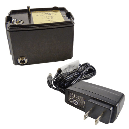 223-300B Battery Eliminator with European plug. Provides mains power operation of the pump for extended sample periods.