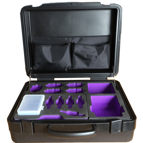 224-97A Five pump carry case with foam cutouts for charger and accessories for AirChek 3000