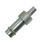 Nickel-plated Brass Adaptors, Luer taper connects to 1/4" ID tubing