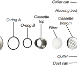 225-76A Stainless Steel IOM Sampler, exploded view