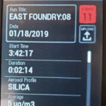 Full sampling data displayed on screen