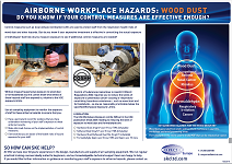 A3 poster showing hazards of wood dust