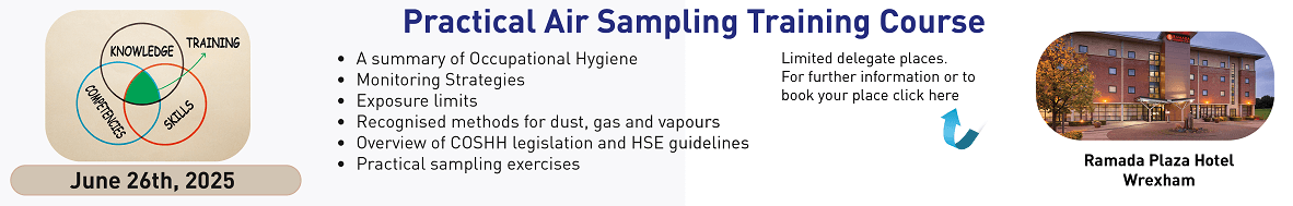 SKC Practical Air Sampling Training Course, Wrexham, June 26th 2025