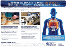 A3 poster showing hazards of wood dust